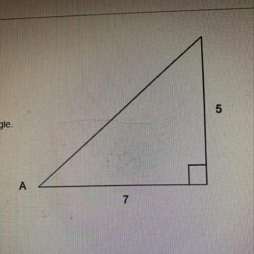 Find angle a in the following triangle.  a. 35.54  b. 35.67 c. 36.24 d