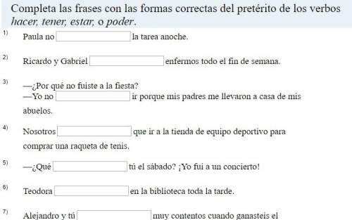 Can someone assist me in this spanish homework