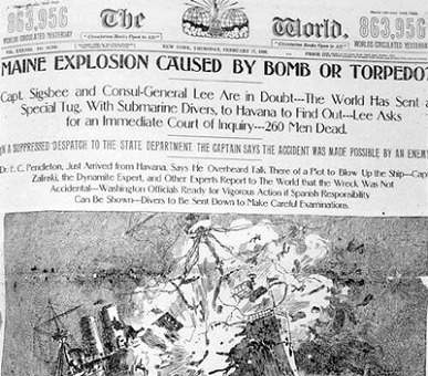 Ineed  the photo shows a newspaper report from 1898 on the sinking of the uss maine.