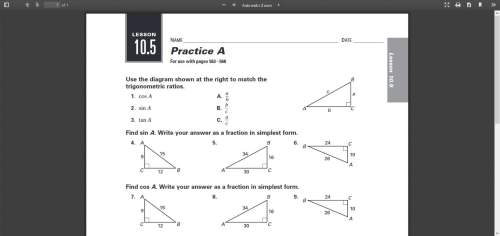 Lesson 10.5 practice a trigonometry