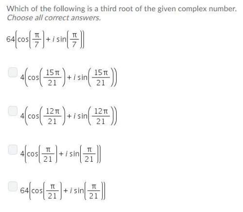Which of the following is a third root of the given complex number.