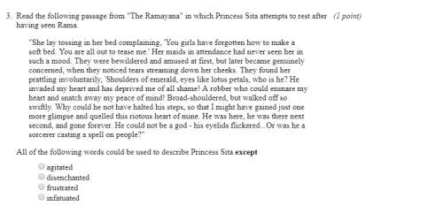(i need this asap) read the following passage from "the ramayana" in which princess sita attempts to