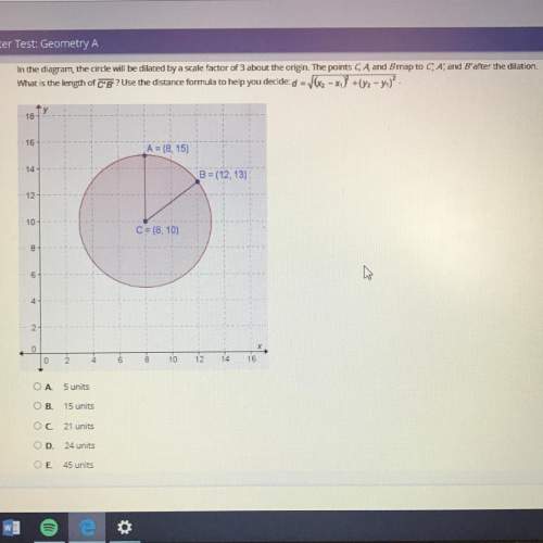 *see photo* in the diagram, the circle will be dilated by a scale factor of 3 about the