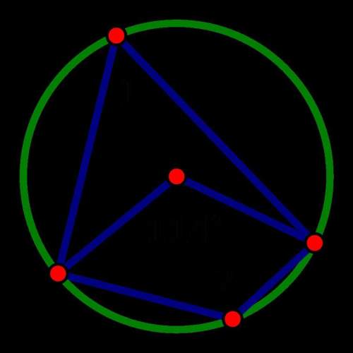 &lt; 1 is the top angle. &lt; 2 is the bottom angle. the dot in the middle is 114 degrees. can someo