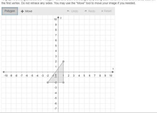 Graph the image of the given triangle under a dilation with a scale factor of  −4  and center of d
