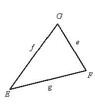 Find all solutions for the triangle with e = 25, g = 29, e = 36°. round to nearest tenth.
