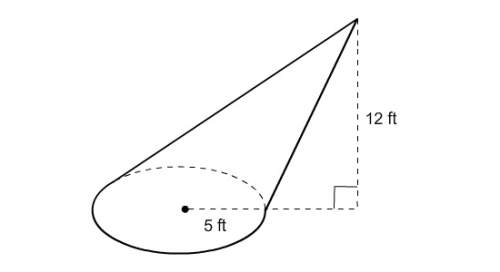 What is the volume of the cone to the nearest whole number?  a.) 100π ft^3 b