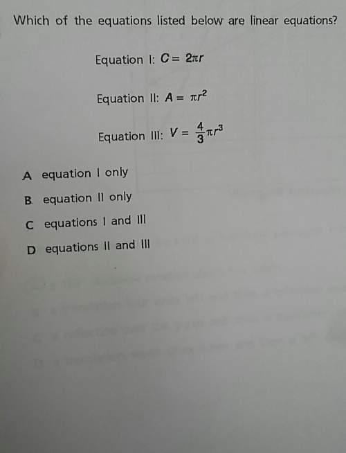 Which equation listed below are linear equation