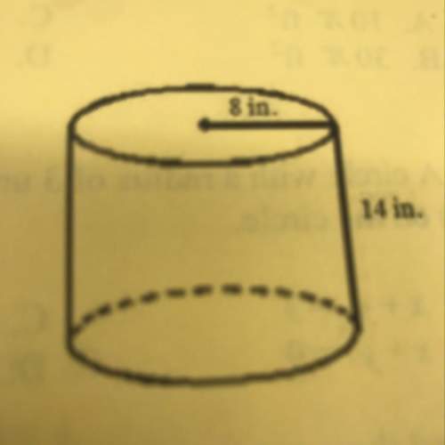Find the volume of the cylinder in terms of pie.