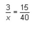 What value of x makes this proportion true?