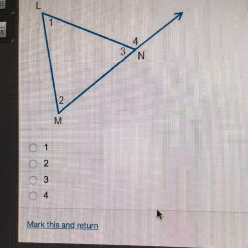 Which angle is an adjacent interior angle?