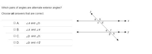 Which pairs of angles are alternate exterior angles? choose all answers that are correct.