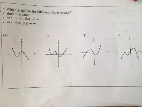 Which graph has the following characteristics? •three real zeros•as x
