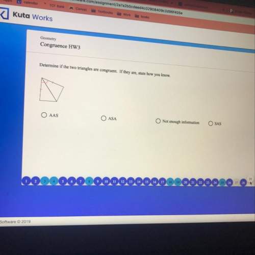 determine if the two triangles are congruent