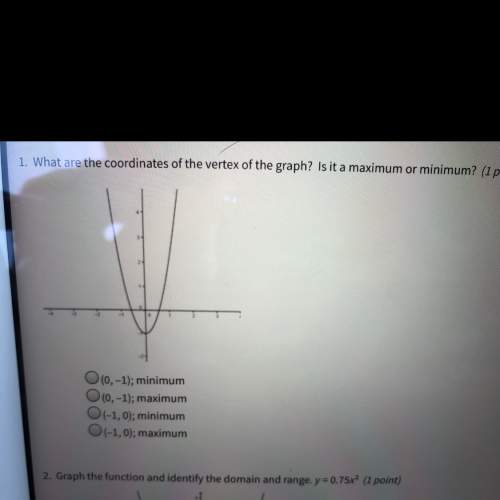 What are the coordinates of the vertex of the graph? is it a maximum or minimum
