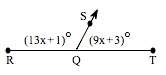 ∠rqt is a straight angle. what are m∠rqs and m∠tqs?