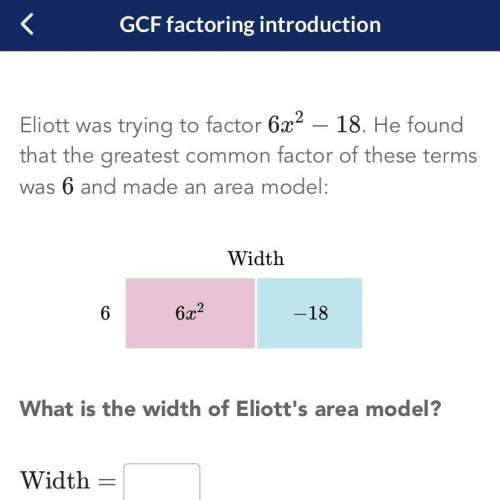 What is the width of eliott’s area model?