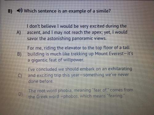 Which sentence is an example of a simile ?