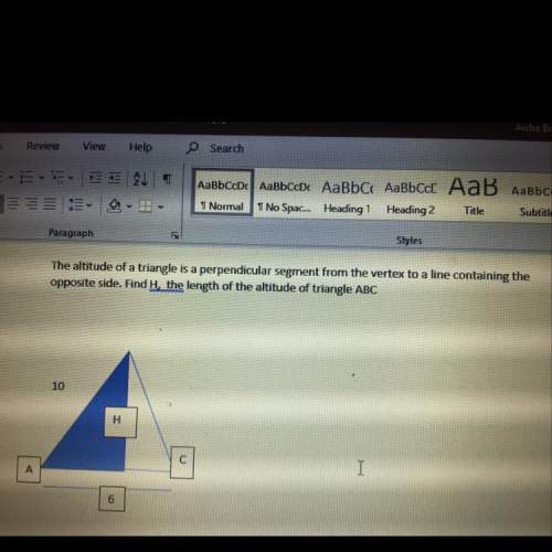 The altitude of a triangle is a perpendicular segment from the vertex to a line containing the