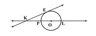 Given: circle k(o), o∈ pl ke - tangent at e ke=18, pl=15 find: