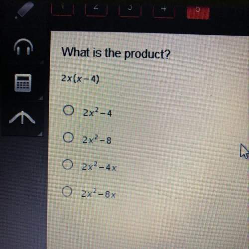 What is the product?  2х(х – 4) o2х2 – 4 o2x? – 8 o2х2 – 4x o2х2 – 8х