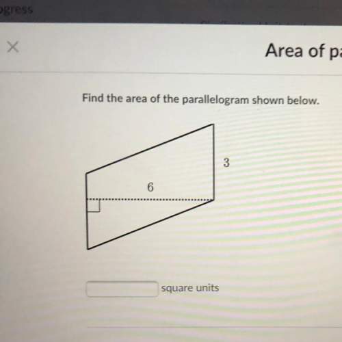 Find the area of the parallelogram shown below. square units