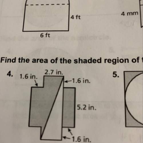 Find the area of the shaded region of the region