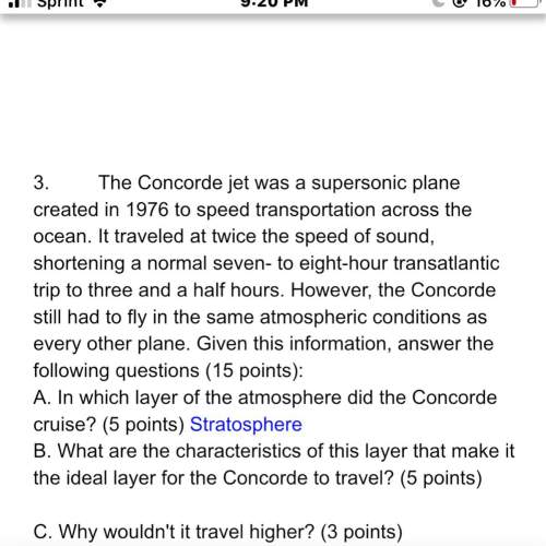 What are the characteristics of this layer that make it the ideal layer for the concorde to travel?&lt;