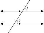 (02.06 lc) the figure below shows parallel lines cut by a transversal:  whic