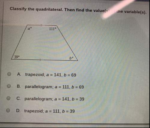 Classify the quadrilateral. then find the value(s) of the variable(s).