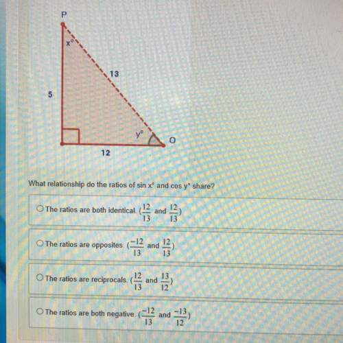 Use the image below to answer the following question what relationship do the ratios of sin x and co