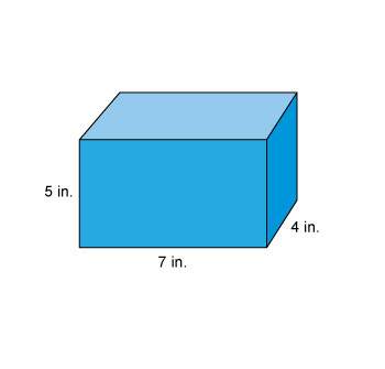 What is the surface area of this rectangular prism?  a. 110 in² b.