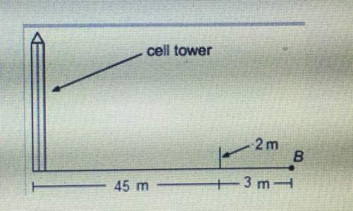 Aphone company needs to know how tall a cell tower is, so it decides to use a 2 m pole and shadows c