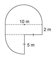 this figure consists of a rectangle, a semicircle, and a quarter circle. what is the perimete