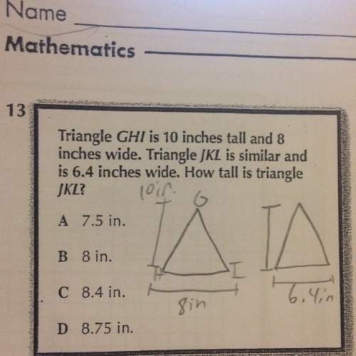 How tall is the triangle on the right? it says they are similar