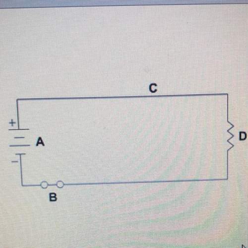 What will happen in the diagram if a lightbulb placed at d and b is closed?  •the