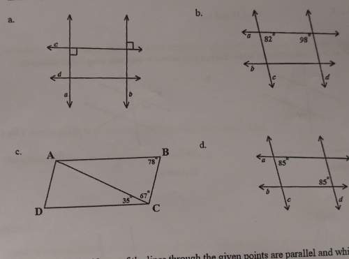 Determine which lines, if any, must be parallel. if any lines are parallel, explain your reasoning u