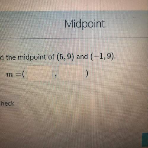 Find the midpoint of (5,9) and (-1,9)