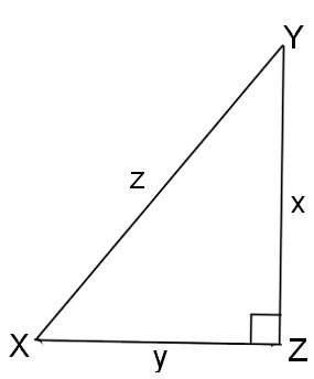 In the triangle below, what ratio represents cot y?