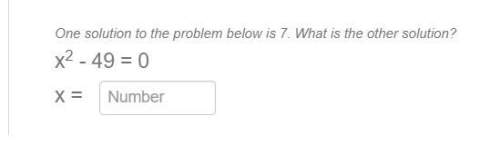 One solution to the problem below is 7. what is the other solution?