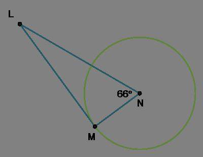 Lm is tangent to ⊙n at point m. determine the following angle measures. m∠m