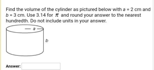 Find the volume of the cylinder pictured below?