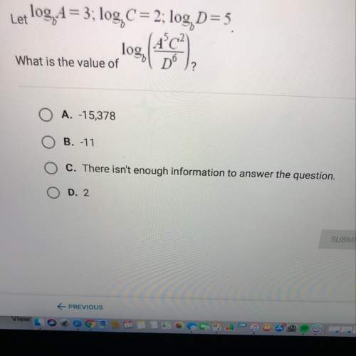 Which is the correct letter answer of the value of the log equation?