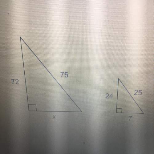 The triangles are similar what is the value of x?  enter your answer in the box.