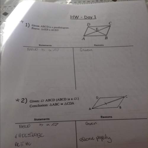 Does any body know how to prove a parallelogram with statements and reasons