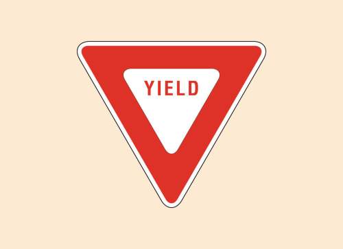 Aflashing yellow light at an intersection means  a. stop and yield to vehicles that arri