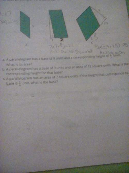 If a parallelogram has a base of 9 units and a height of 2/3 units what is the area