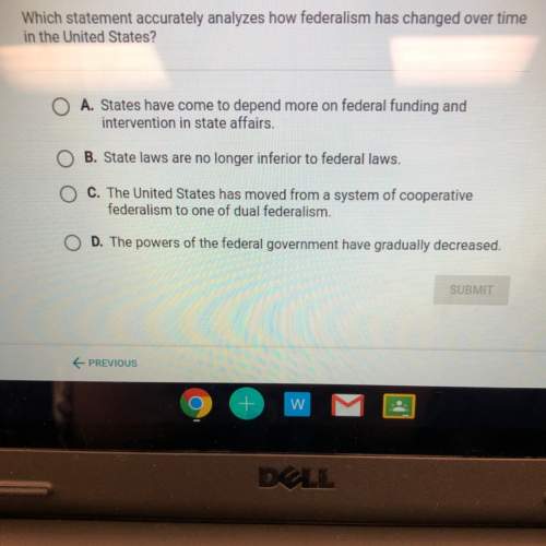 Which statement accurately analyzes how federalism changed over time in the united states