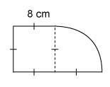 a quarter circle is attached to the side of a square as shown. what is the best approximation