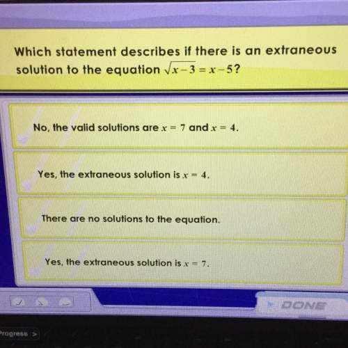 which statement describes if there is an extraneous solution to the equation vx -